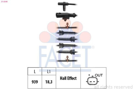 ДАТЧИК АБС FACET 21.0246