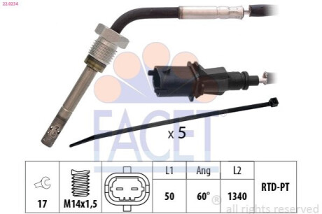 CZUJNIK TEMP. SPALIN FACET 22.0234