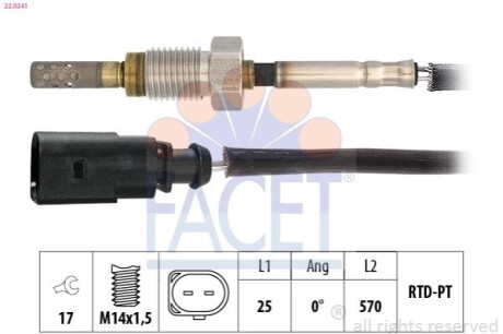 CZUJNIK TEMP. SPALIN FACET 22.0241