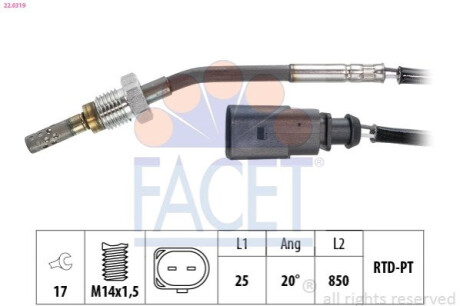 CZUJNIK TEMP. SPALIN FACET 22.0319