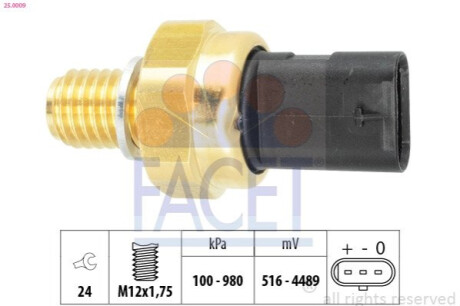 ДАТЧИК ТИСКУ МАСЛА FACET 25.0009