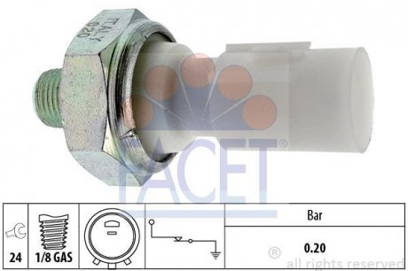 Датчик давления масла - (XM349278BA / SU00306104 / SU00300523) FACET 7.0182 (фото 1)