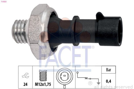 ДАТЧИК ТИСКУ МАСЛА FACET 7.0222