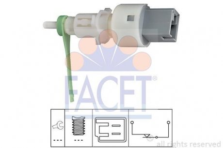Выключатель, привод сцепления (Tempomat), Выключатель, привод сцепления (управление двигателем) - (46752843) FACET 7.1159
