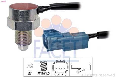 Вимикач, фара заднього ходу FACET 7.6302