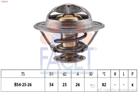 Термостат, охлаждающая жидкость FACET 7.8314S