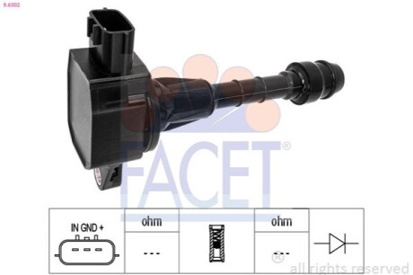 Котушка системи запалювання FACET 9.6502