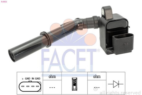 КОТУШКА ЗАПАЛЮВАННЯ FACET 9.6552