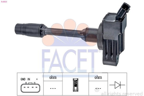 КОТУШКА ЗАПАЛЮВАННЯ FACET 9.6553