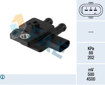 Датчик тиску вихлопних газів BMW 3(E90/F30/F80)/5 (F10)/7 (F01/F02/F03/F04)/X3 (F25)/X5 (E70) 04- FAE 16144