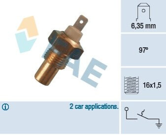 Термовыключатель, сигнальная лампа охлаждающей жидкости FAE 35010