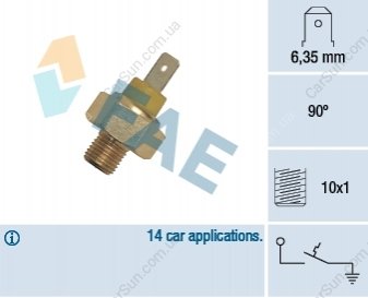 Термовимикач, індикатор рівня охолоджувальної рідини FAE 35345 (фото 1)