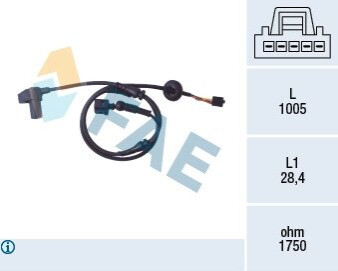 Датчик, частота вращения колеса FAE 78097