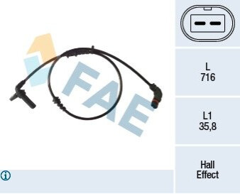 Датчик ABS MERCEDES FAE 78488