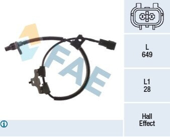 Датчик ABS FAE 78496