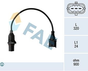 Sensor, crankshaft pulse FAE 79484 (фото 1)