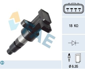 ОДНА ІСКРОВА КОТушка ЗАПАЛЮВАННЯ FAE 80421