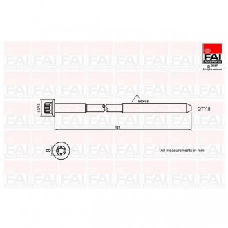 Болт головки цилиндра FAI B2120