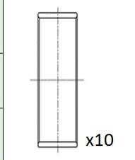 Вкладиші шатунні VW Crafter/T5 2.5 TDI 03-11 (+0.25) FAI BB2073025