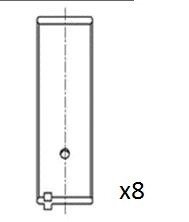 Вкладиши шатунні 0.25 Opel 1,6B -LZ/NZ/SV/SE 87- FAI BB2079-025