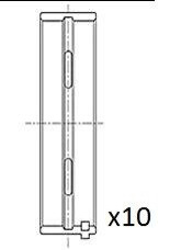 Вкладиші корінні (.010") Fiat 1.9JTD 01- FAI BM1025-010