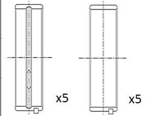 ПІДШИПНИКИ ПРОКЛАДКИ DB CLA 1.6/1.8 STD KPL. FAI BM1028-STD