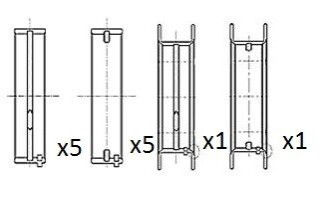 ПІДШИПНИКИ ПРОКЛАДКИ VW 1.9/2.2/2.5/2.5TDI STD KPL. FAI BM1059-STD