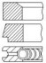 Кільця поршневі BMW 1 (F20/F21)/3 (F30/F80) 1.4-2.0i (N13) (77.00mm/STD) (1.2-1.5-2)(відкриті) FAI PR12000 (фото 1)