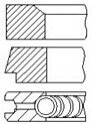 Кільця поршневі BMW 1 (F20/F21)/3 (F30/F80) 1.4-2.0i (N13) (77.00mm/STD) (1.2-1.5-2)(відкриті) FAI PR12000