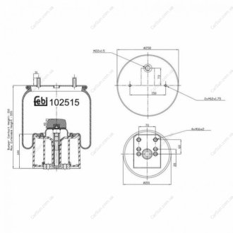 Баллон пневматической рессоры FEBI BILSTEIN 102515