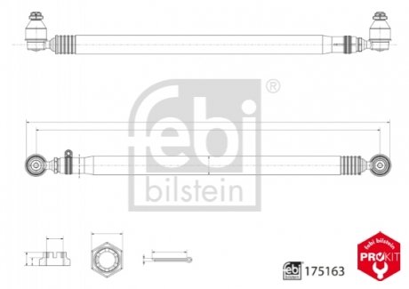 Рульва тяга поперечна FEBI BILSTEIN 175163