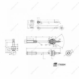 DRÂ¤Ð…EK REAKCYJNY JAGUAR T. S-TYPE/XJ/XK 02- LE/PR FEBI BILSTEIN 176064