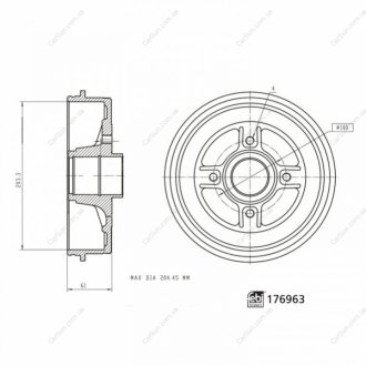 Барабан тормозной FEBI BILSTEIN 176963