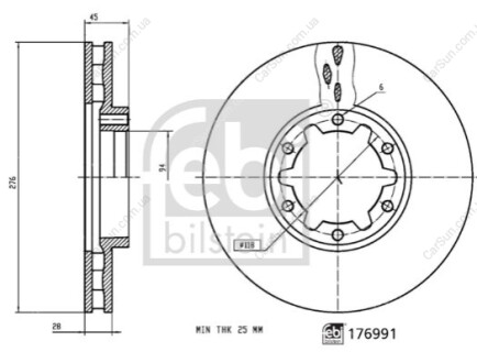 Гальмівний диск FEBI BILSTEIN 176991