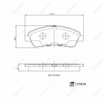 ГАЛЬМІВНІ КОЛОДКИ FEBI BILSTEIN 177074