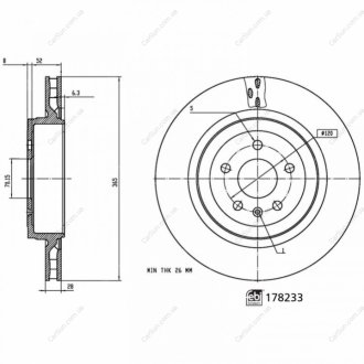 Гальмівний диск FEBI BILSTEIN 178233