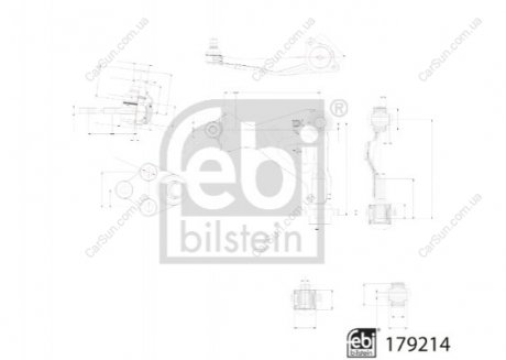 Важіль підвіски, підвіска коліс FEBI BILSTEIN 179214 (фото 1)