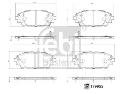 ГАЛЬМІВНІ КОЛОДКИ FEBI BILSTEIN 179955 (фото 1)