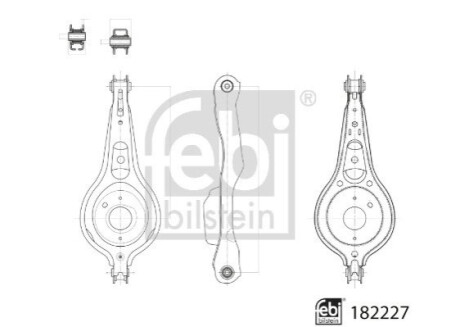 ВАЖЕЛЬ КЕРУВАННЯ FORD T. FOCUS III 10- НИЖНИЙ ЛІВИЙ/ПРАВИЙ FEBI BILSTEIN 182227