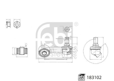 СТАБІЛЬНИЙ РОЗ\'ЄМ FEBI BILSTEIN 183102