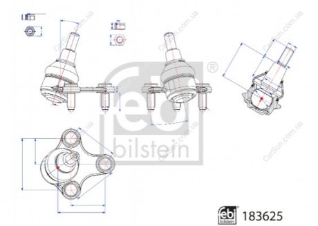 SWORZEРі WAHACZA VW P. CADDY CALIFORNIA V CAMPER, CADDY V, CADDY V/MINIVAN 1.5-2.0D 09.20- PR FEBI BILSTEIN 183625