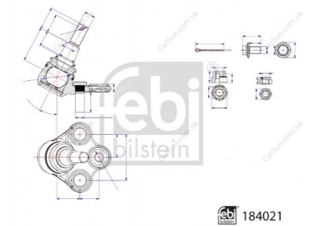 Кульовий шарнір FEBI BILSTEIN 184021 (фото 1)