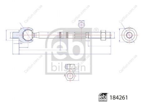 Тяга рульова з гайкою FEBI BILSTEIN 184261 (фото 1)