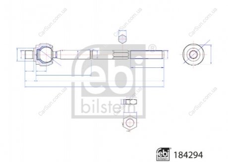 Тяга рульова Dacia Duster 1.6 SCe 17- FEBI BILSTEIN 184294