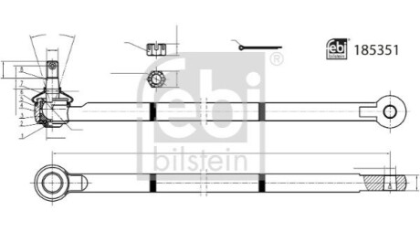 РУЛЬОВА ТЯГА SUZUKI SAMURAI 88-04 LE FEBI BILSTEIN 185351