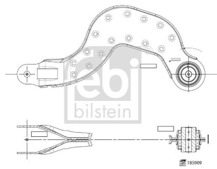 Важіль підвіски,задня вісь FEBI BILSTEIN 185909