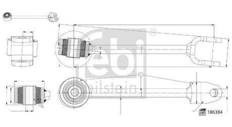 Тяга стабілізатора FEBI BILSTEIN 186384