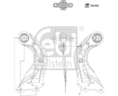 ВАЖЕЛЬ КЕРУВАННЯ MAZDA T. 3 1.5-2.2 13-ПР FEBI BILSTEIN 186460