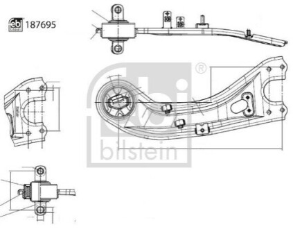 ВАЖЕЛЬ КЕРУВАННЯ HYUNDAI T. IX35 09-8.13 PR FEBI BILSTEIN 187695