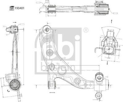 Ричаг управління FEBI BILSTEIN 193401